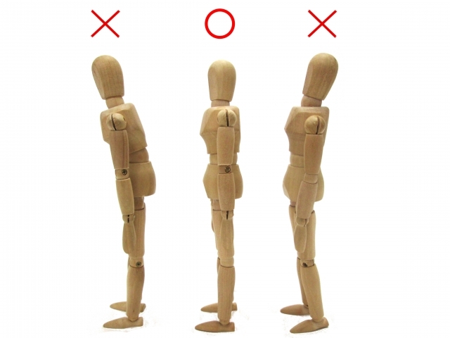 姿勢の良い悪い比較