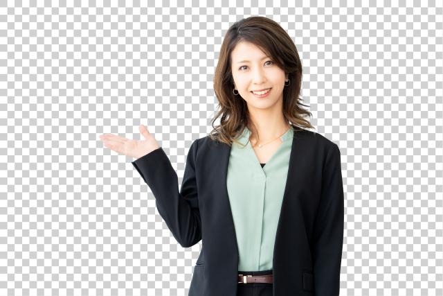 女性が説明画像